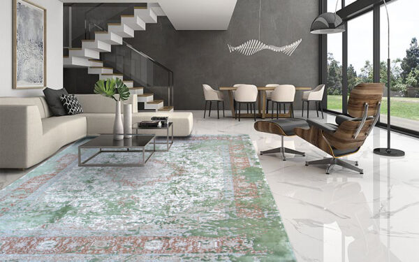 Alternative view of Aura Green 300x200cm bambù Silk