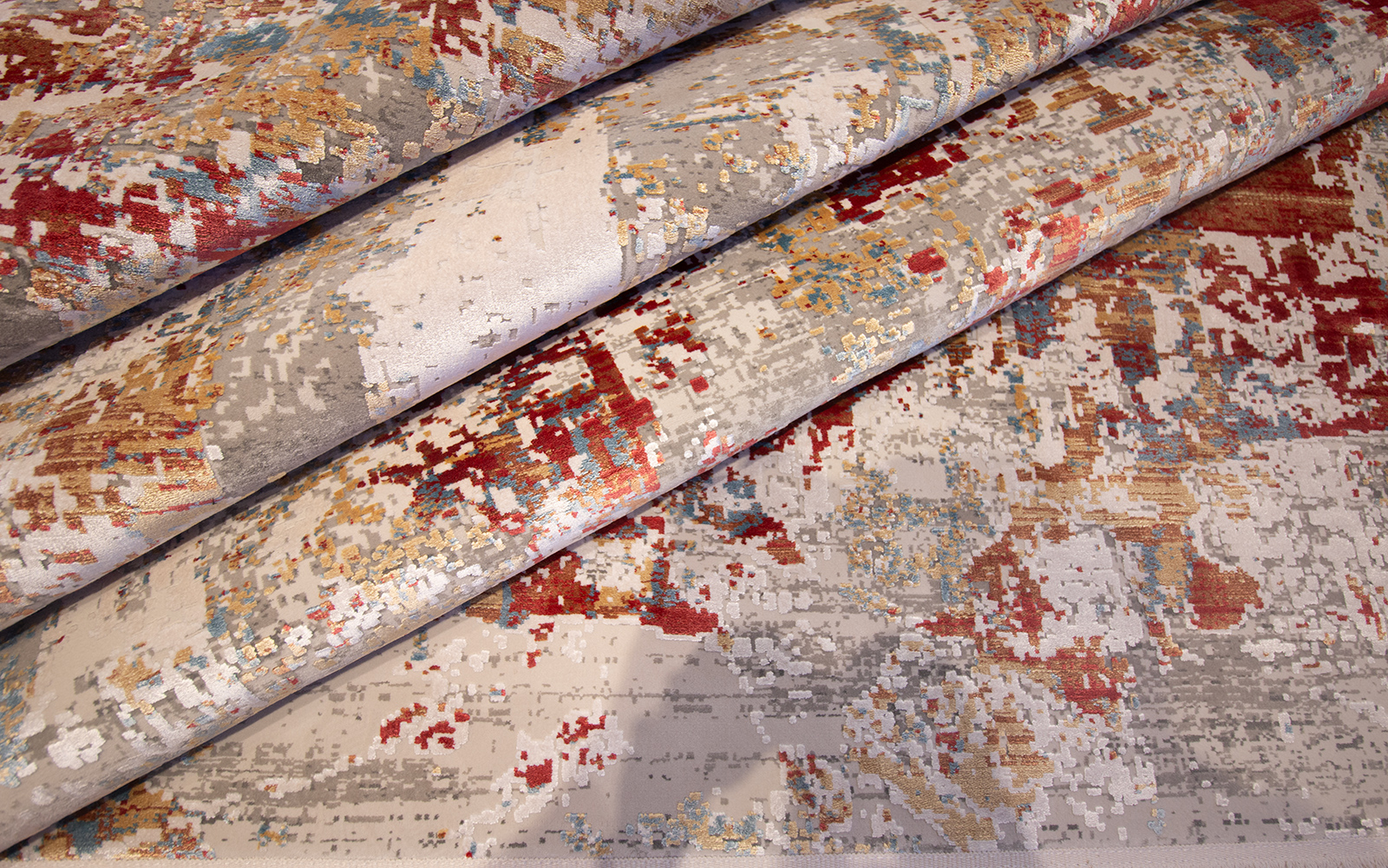 Henessy Red Wave 300x240cm - 300x200cm bambù Silk - immagine 5